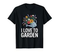 I Love to Garden Watering Flowers Value Graphic T-Shirt