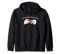 I Love To Get Glazed Eyes And Get Tired Knitting Zip Hoodie