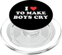 I Love To Make Boys Cry - Funny Mean Girl Humor Sarcasm Pun PopSockets PopGrip for MagSafe
