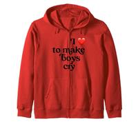 I Love to Make Boys Cry Zip Hoodie