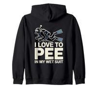 I Love To Pee In My Wet Suit Scuba Diver Zip Hoodie