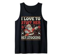 I Love to Stuff Her Stocking Jingle His Bells Ugly Sweater Tank Top