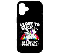 I love to suck at fantasy football, fantasy football unicorn Case for iPhone 16