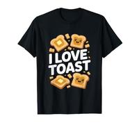 I Love Toast Adorable Breakfast Design Value Graphic T-Shirt