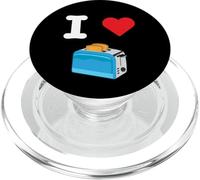 I Love Toasters Kitchen Appliance Bagel Browned Bread Slice PopSockets PopGrip for MagSafe