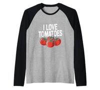 I Love Tomatoes Vegetable Enthusiasts Statement Raglan Baseball Tee