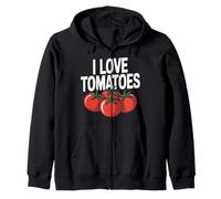 I Love Tomatoes Vegetable Enthusiasts Statement Zip Hoodie