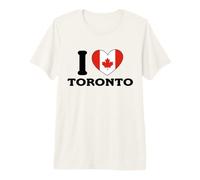 I Love Toronto Canada Heart Flag Premium T-Shirt