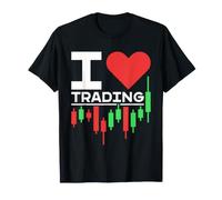 I Love Trading - Candlestick Chart Trader Distressed Design T-Shirt