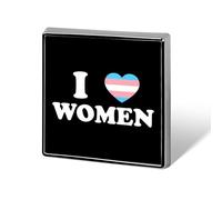 I Love Trans Women Custom Brooch Pin Lapel Pins Tie Suit Dress Accessories Wedding Birthday for Men Women
