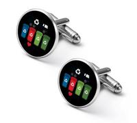 I Love Trash Garbage Trucks Fashion Cufflinks for Men Classic Shirts Cuff Links Set for Wedding Business 1.7cm