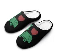I Love Trash Garbage Trucks Men's House Slippers Indoor Outdoor Slip On Shoes with Rubber Sole 7-8（40-41）