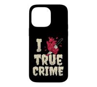 I Love True Crime Podcast Fan Distressed Heart Case for iPhone 14 Pro Max
