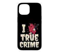 I Love True Crime Podcast Fan Distressed Heart Case for iPhone 15