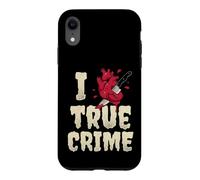 I Love True Crime Podcast Fan Distressed Heart Case for iPhone XR