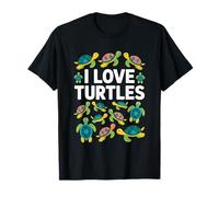 I Love Turtles Cute Colorful Sea Creatures T-Shirt