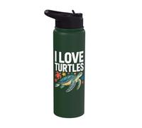 I Love Turtles Sea Creatures Passion Stainless Steel Insulated Water Bottle