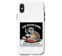 I Love Turtles Sea I Have Selective Hearing Coffee And Book Case for iPhone X/XS