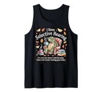 I Love Turtles Sea I Have Selective Hearing Coffee And Book Tank Top