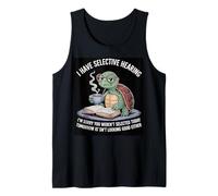 I Love Turtles Sea I Have Selective Hearing Coffee And Book Tank Top