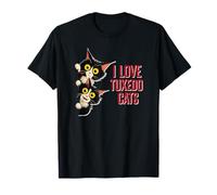 I Love Tuxedo Cats Mom Dad Mother's Day Father's Day Kids T-Shirt