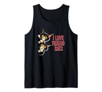 I Love Tuxedo Cats Mom Dad Mother's Day Father's Day Kids Tank Top
