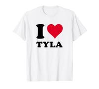 I Love Tyla Value Graphic T-Shirt, Men, White, M