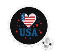 I Love U.S.A Bottle Openers Fridge Magnets Decorative Strong Refrigerator Magnetic Stickers for Kitchen Office Decor