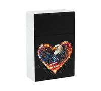 I Love U.S.A Cigarette Case Lightweight Flip Top Portable Storage Smoking Box for Men Women