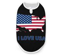 I Love U.S.A Cute Cute Pet Supplies Soft Dog Sweaters Printing for Dogs Puppy Cats S