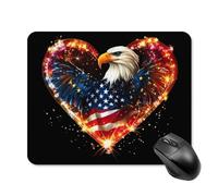 I Love U.S.A Gaming Mouse Pad with Rubber Base