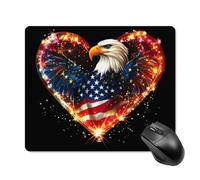 I Love U.S.A Gaming Mouse Pad with Rubber Base