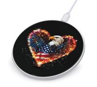 I Love U.S.A Wireless Charger Pad 10W Max Compatible with iPhone Portable Fast Charging Station