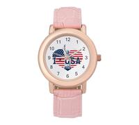 I Love U.S. Statue of Liberty Fashion Women's Watch Easy Reader Novelty Slim Quartz Casual Dress Wrist Watches