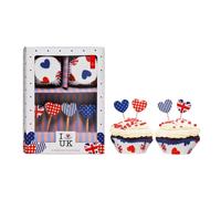 I Love Uk Cupcake Cases And Toppers