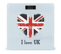 I Love UK Scale for Body Weight Digital Bathroom Scales with Tempered Glass LCD Display Auto on Off