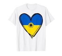 I Love Ukraine Cool Ukraine Flag Heart Ukrainian Mommy Pride Value Graphic T-Shirt, Men, White, L