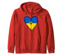 I Love Ukraine Cool Ukraine Flag Heart Ukrainian Mommy Pride Zip Hoodie