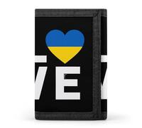 I Love Ukraine Fashion Trifold Wallets with Key Ring Lightweight Front Pocket Tri-Fold Wallet