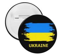 I Love Ukraine Novelty Brooches & Pins Tinplate Personalised Lapel Badge for Men Women