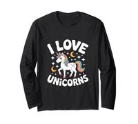 I Love Unicorns Cute Magical Creature Long Sleeve T-Shirt