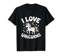 I Love Unicorns Cute Magical Creature Value Graphic T-Shirt