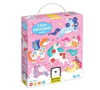 I Love Unicorns Kids Floor Puzzle - Includes 60 Large Jigsaw Pieces with a Big Completed Size of 26” x 12.6” - for Ages 4 Years and up