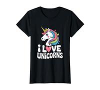 I Love Unicorns Rainbow Fantasy Delight Value Graphic T-Shirt