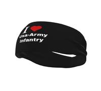 I Love USA-Army Infantry Headbands Men Women Non Slip Wicking Sports Sweatband for Gym Basketball Yoga Hairbands