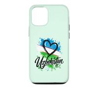I Love Uzbekistan Travel Heart Flag Art Vacation Design Case for iPhone 12/12 Pro