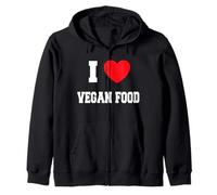 I Love vegan food Zip Hoodie