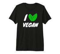I Love Vegan - Plant Based Gift Vegetarian Premium T-Shirt