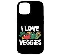 I Love Veggies Tomato Corn Peppers Case for iPhone 15
