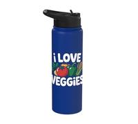 I Love Veggies Tomato Corn Peppers Stainless Steel Insulated Water Bottle